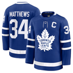 Gdoa T.Maple Leafs #34 Auston Matthews Blue Captain Patch Home Premium Jerseys