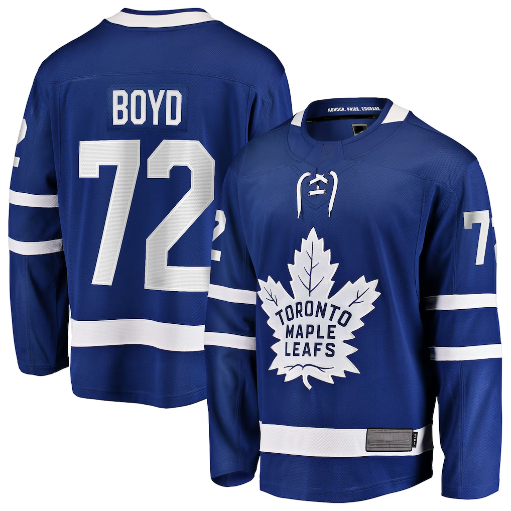 Gdoa T.Maple Leafs #72 Travis Boyd Blue Home Breakaway Jerseys