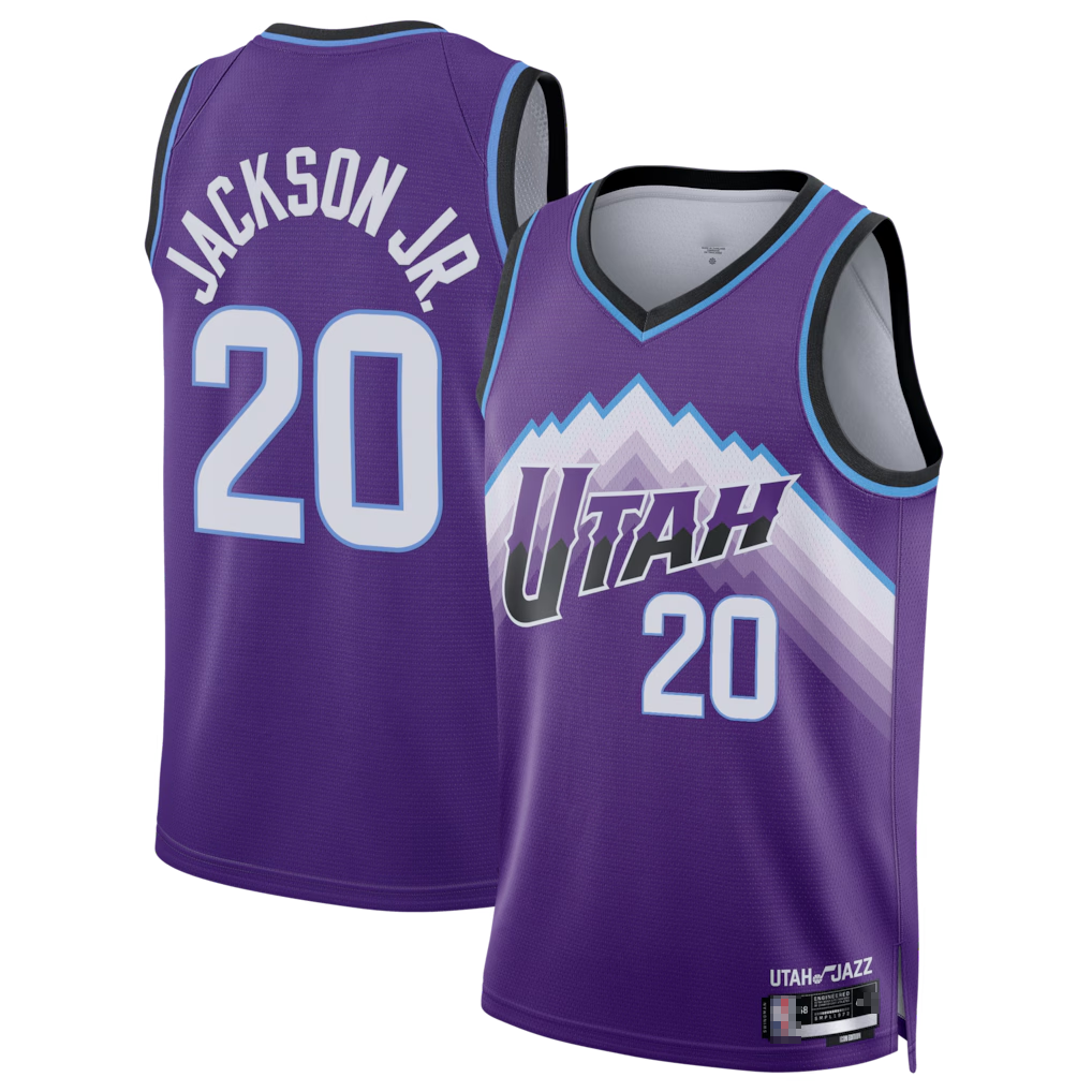 Edoa U.Jazz #20 Jaren Jackson Jr. Purple Swingman Jerseys- Icon Edition