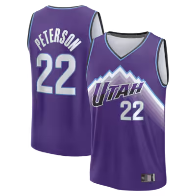 Edoa U.Jazz #22 Darryn Peterson Fanatics Purple 2026 Draft First Round Pick Fast Break Jerseys - Icon Edition
