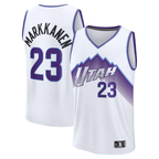 Edoa U.Jazz #23 Lauri Markkanen Fanatics White Fast Break Replica Player Jerseys - Association Edition