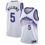 Edoa U.Jazz #5 Cody Williams White Swingman Jerseys - Association Edition