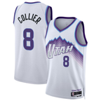 Edoa U.Jazz #8 Isaiah Collier White Swingman Jerseys - Association Edition
