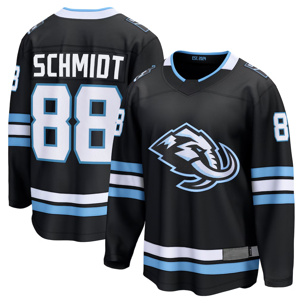 Gdoa U.Mammoth #88 Nate Schmidt Black Home Breakaway Player Jerseys
