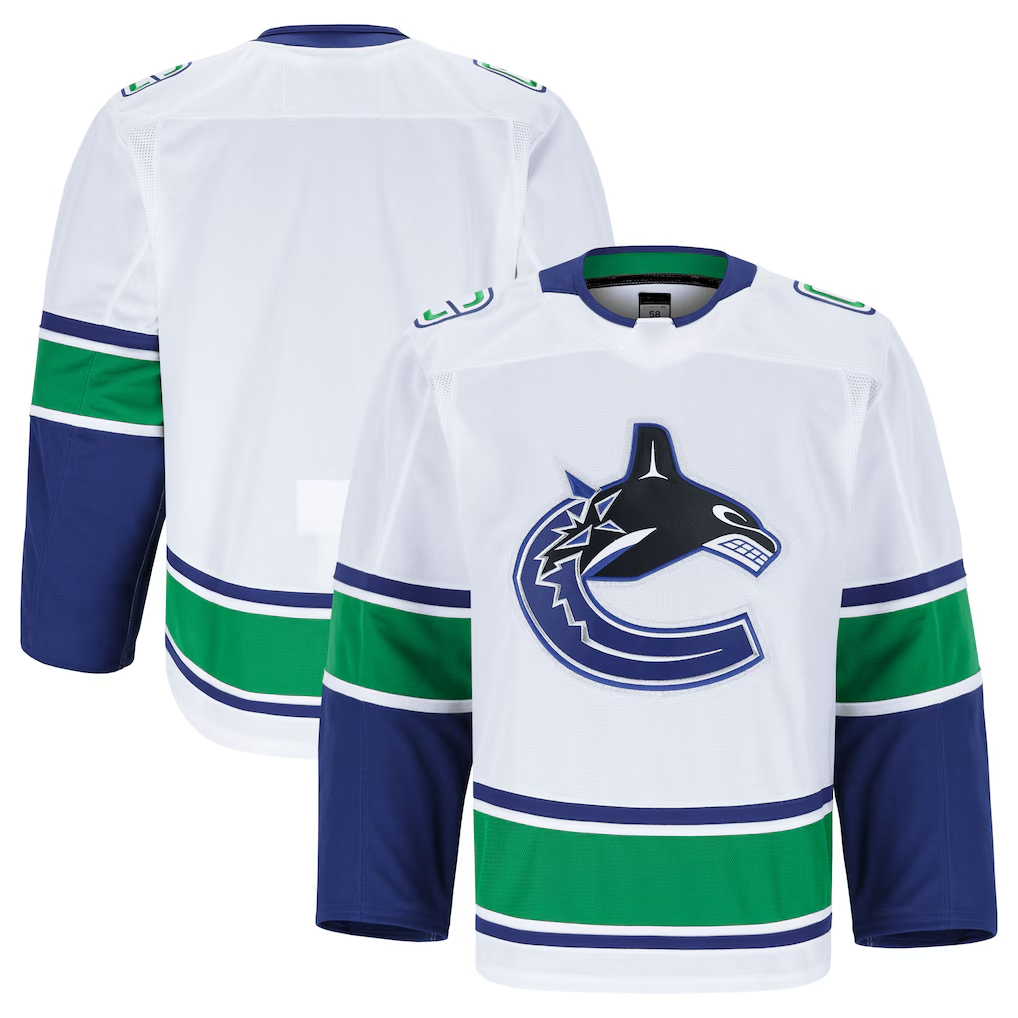 Gdoa V.Canucks White Away Authentic Pro Jerseys