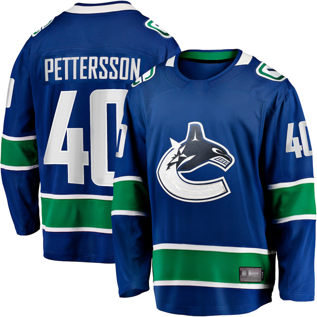 Gdoa V.Canucks #40 Elias Pettersson Blue Home Breakaway Jerseys