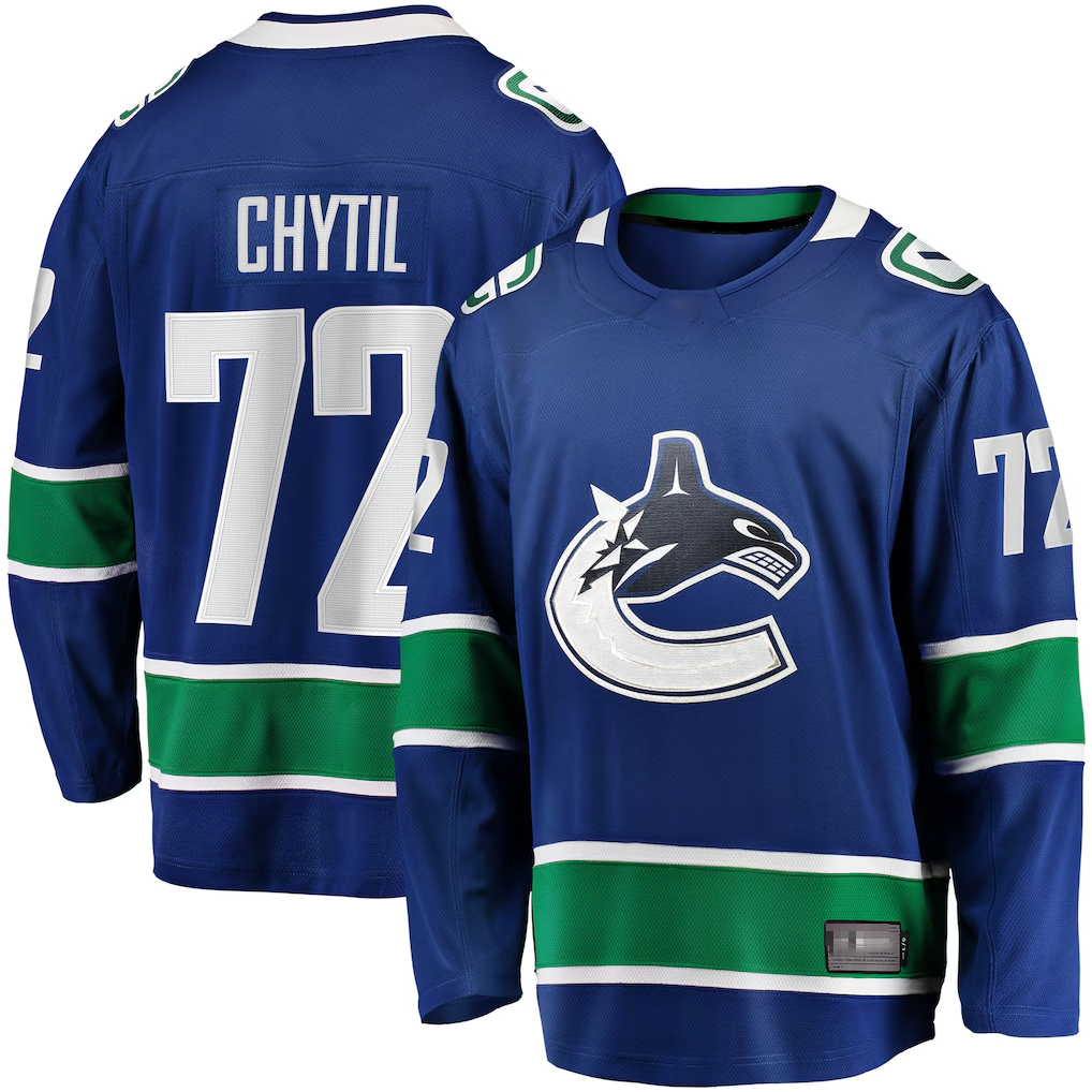 Gdoa V.Canucks #72 Filip Chytil Blue Home Breakaway Jerseys