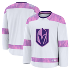 Gdoa V.Golden Knights White 2024 Hockey Fights Cancer Practice Jerseys