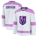 Gdoa V.Golden Knights White Hockey Fights Cancer Survivor Practice Jerseys