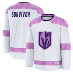 Gdoa V.Golden Knights White Hockey Fights Cancer Survivor Practice Jerseys