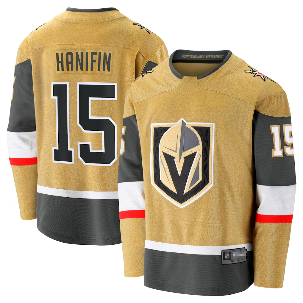 Gdoa V.Golden Knights #15 Noah Hanifin Gold Home Breakaway Jerseys