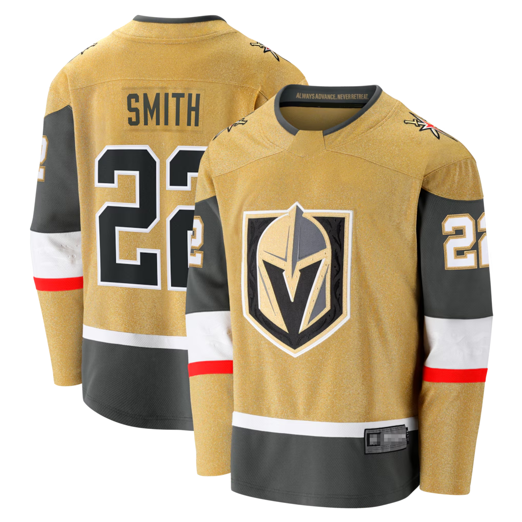 Gdoa V.Golden Knights #22 Cole Smith Gold Home Breakaway Jerseys