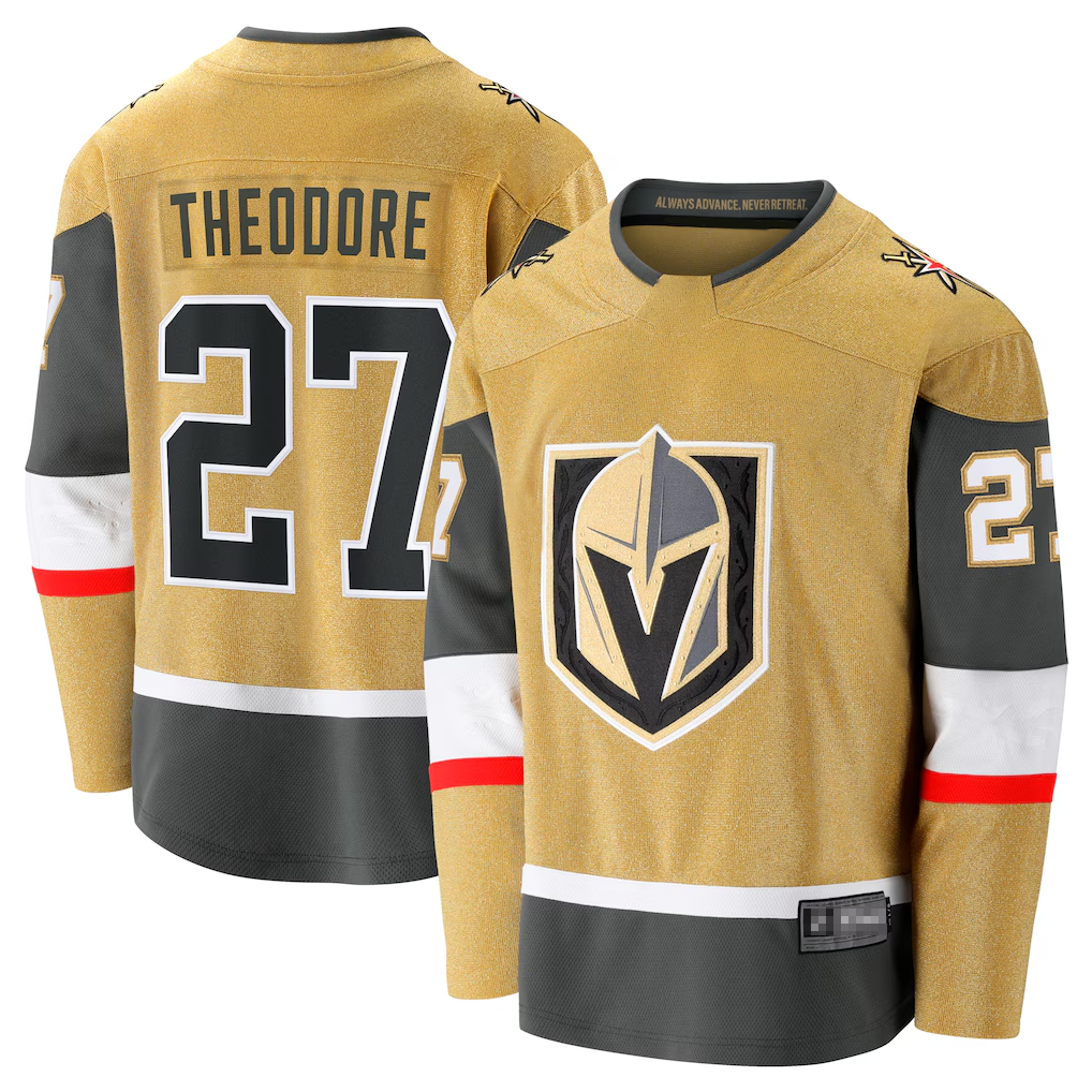 Gdoa V.Golden Knights #27 Shea Theodore Gold Home Breakaway Jerseys
