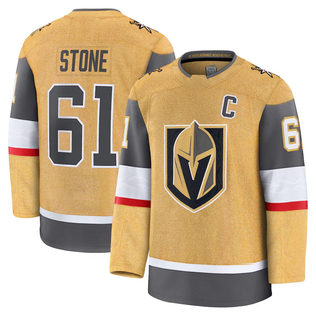 Gdoa V.Golden Knights #61 Mark Stone Gold Home Premium Jerseys