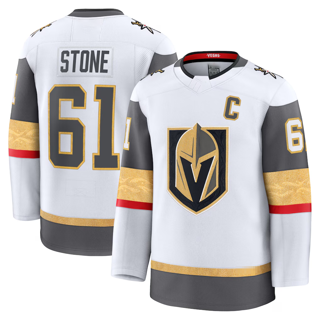 Gdoa V.Golden Knights #61 Mark Stone White Away Premium Jerseys