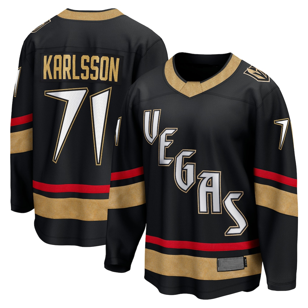 Gdoa V.Golden Knights #71 William Karlsson Black Special Edition 2.0 Breakaway Player Jerseys