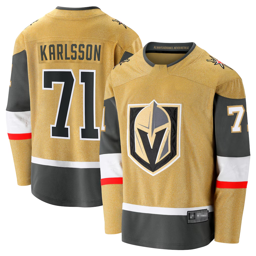 Gdoa V.Golden Knights #71 William Karlsson Gold Home Breakaway Jerseys