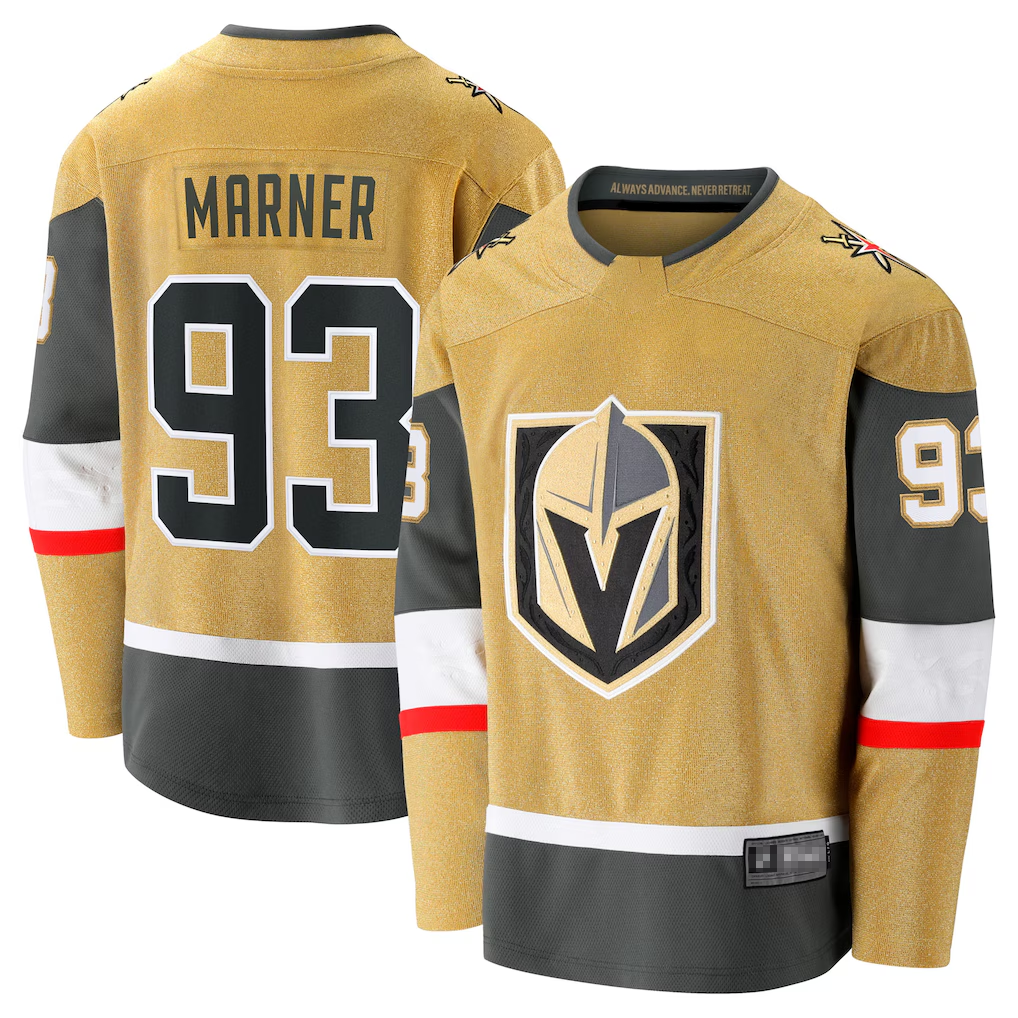 Gdoa V.Golden Knights #93 Mitch Marner Gold Home Breakaway Stitched Jerseys