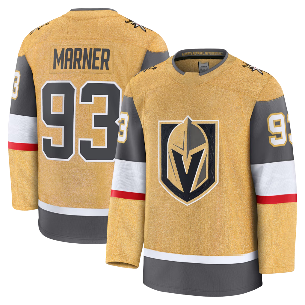 Gdoa V.Golden Knights #93 Mitch Marner Gold Home Premium Jerseys