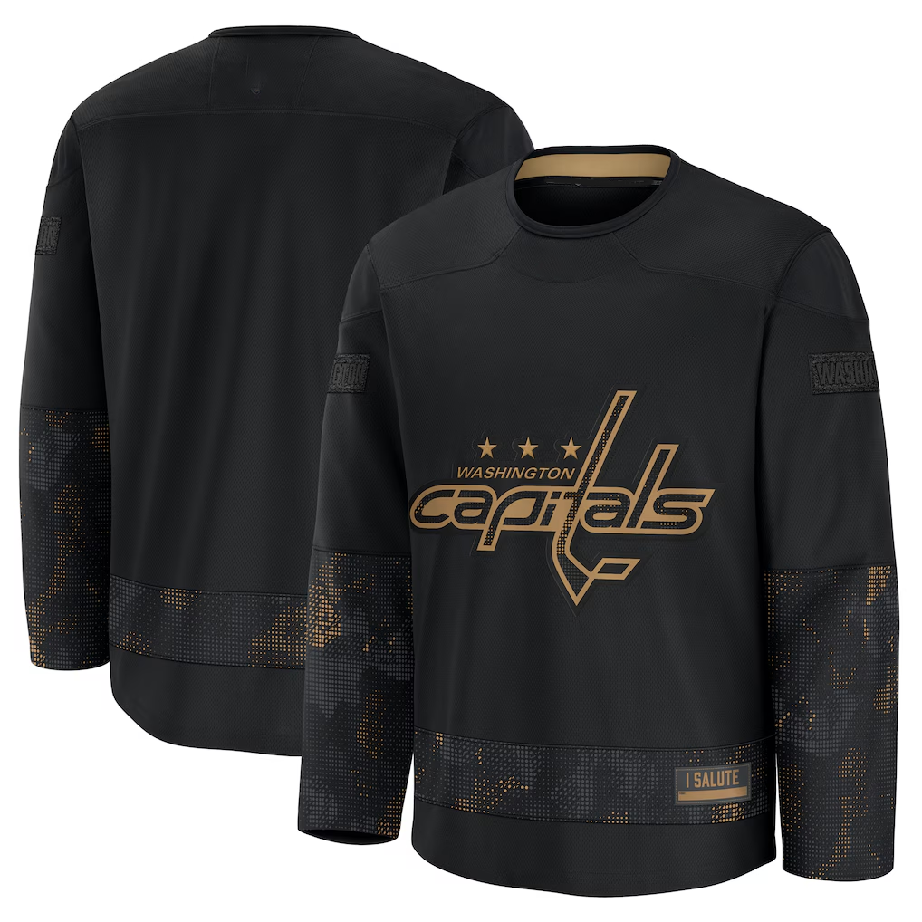 Gdoa W.Capitals Black 2024 Military Appreciation Practice Jerseys