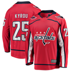Gdoa W.Capitals #25 Jordan Kyrou Red Home Breakaway Jerseys