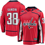 Gdoa W.Capitals #38 Rasmus Sandin Red Home Breakaway Jerseys