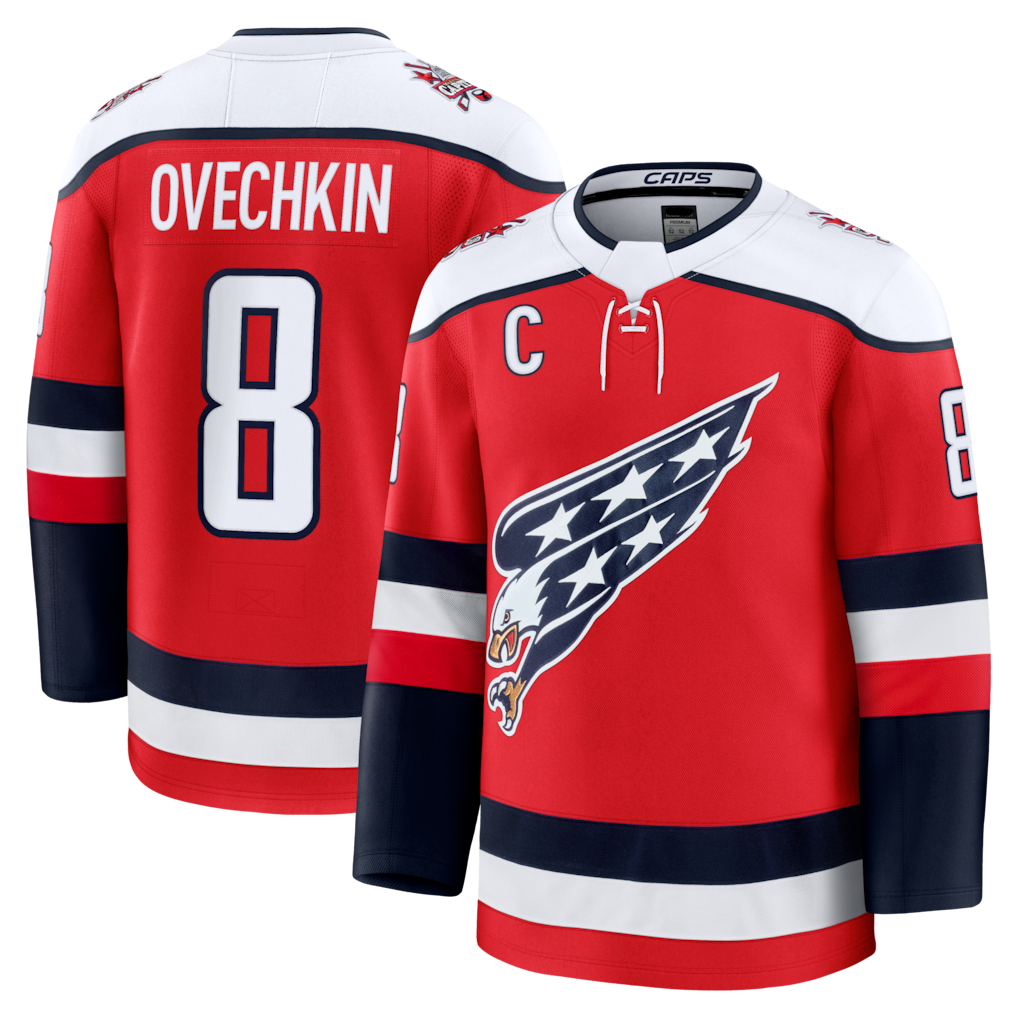 Gdoa W.Capitals #8 Alexander Ovechkin Red Alternate Premium Player Jerseys