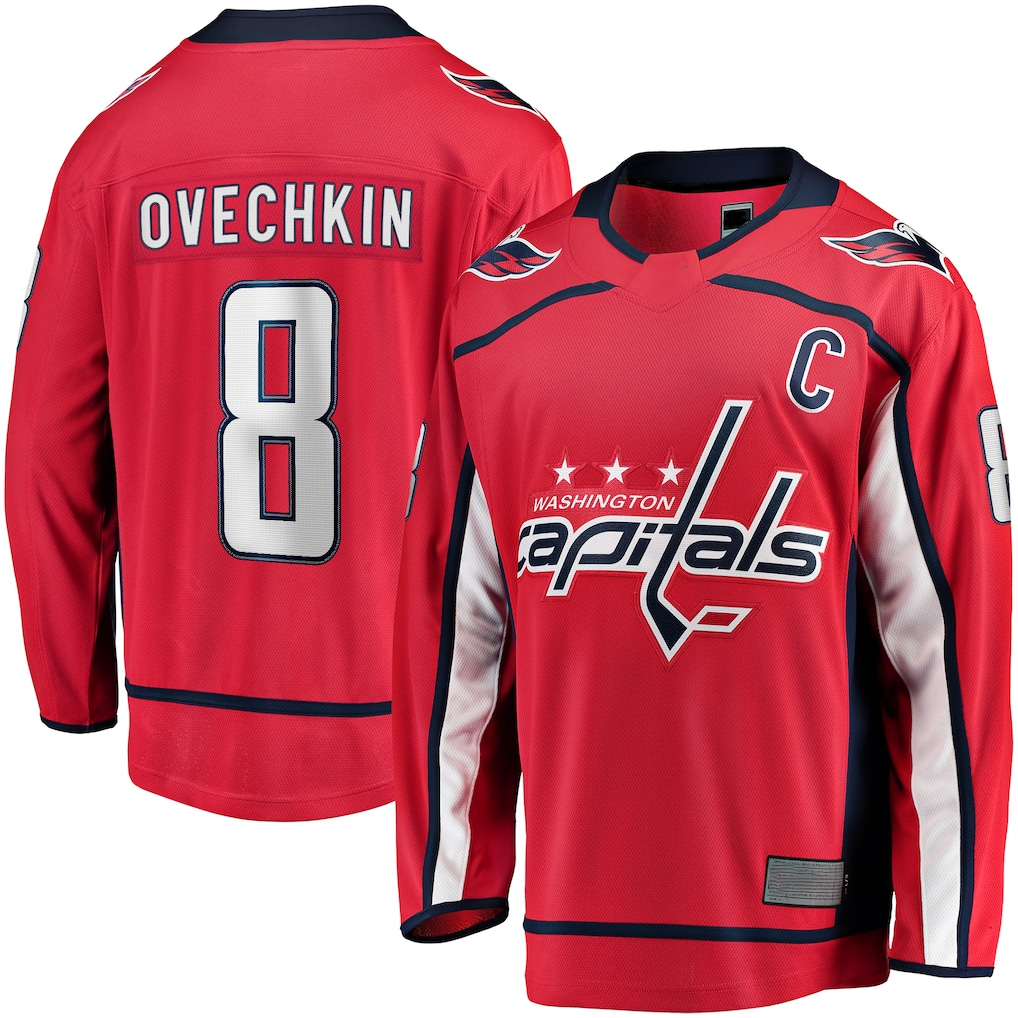 Gdoa W.Capitals #8 Alexander Ovechkin Red Captain Patch Home Breakaway Jerseys