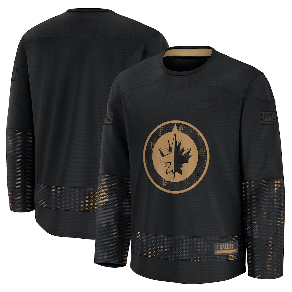 Gdoa W.Jets Black 2024 Military Appreciation Practice Jerseys