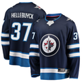 Gdoa W.Jets #37 Connor Hellebuyck Navy Breakaway Replica Jerseys