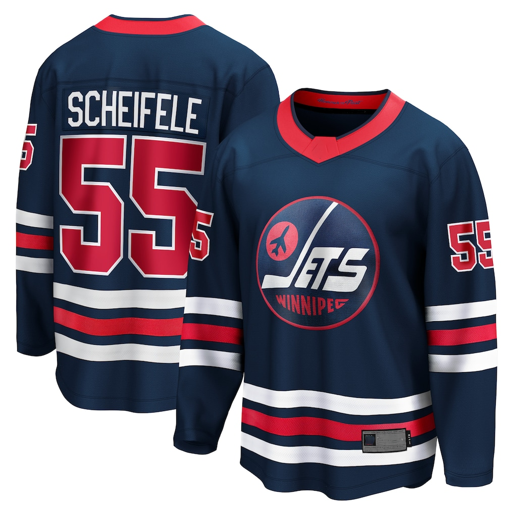 Gdoa W.Jets #55 Mark Scheifele Navy Breakaway Jerseys