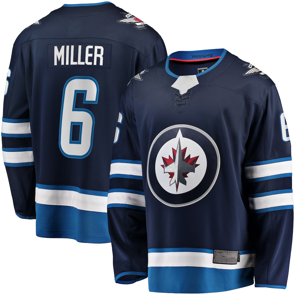 Gdoa W.Jets #6 Colin Miller Navy Home Premier Breakaway Player Jerseys
