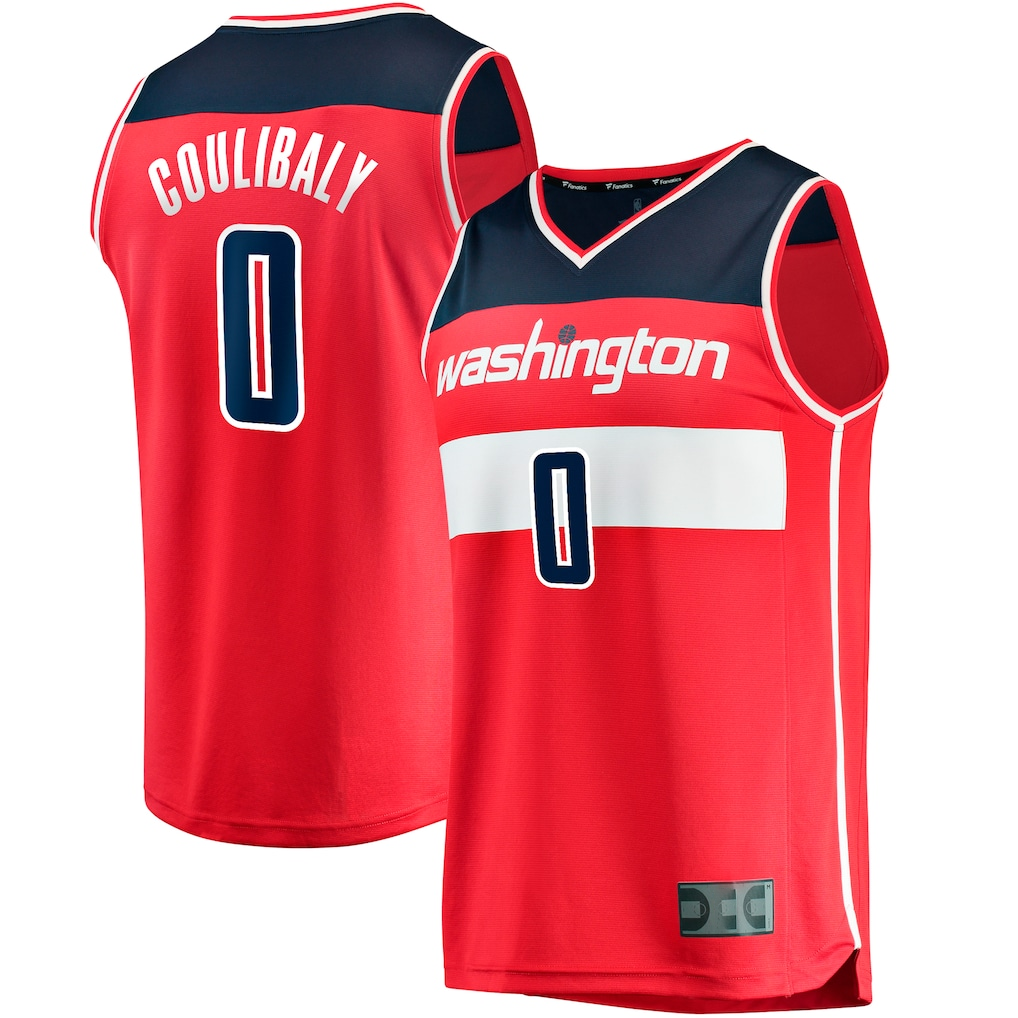 Edoa W.Wizards #0 Bilal Coulibaly Red Fast Break Replica Jerseys - Icon Edition