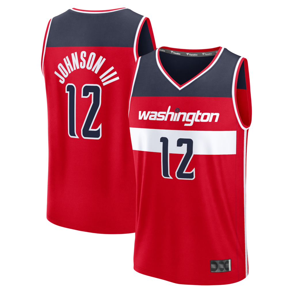 Edoa W.Wizards #12 Tre Johnson III Red Fast Break Replica Jerseys - Icon Edition