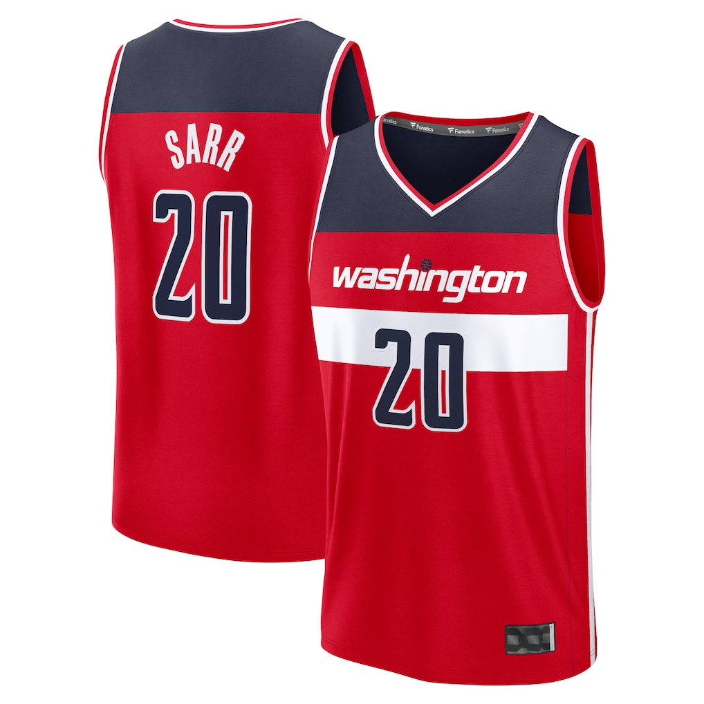Edoa W.Wizards #20 Alex Sarr Red Fast Break Replica Jerseys - Icon Edition
