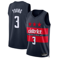 Edoa W.Wizards #3 Trae Young Navy Swingman Jerseys - Statement Edition