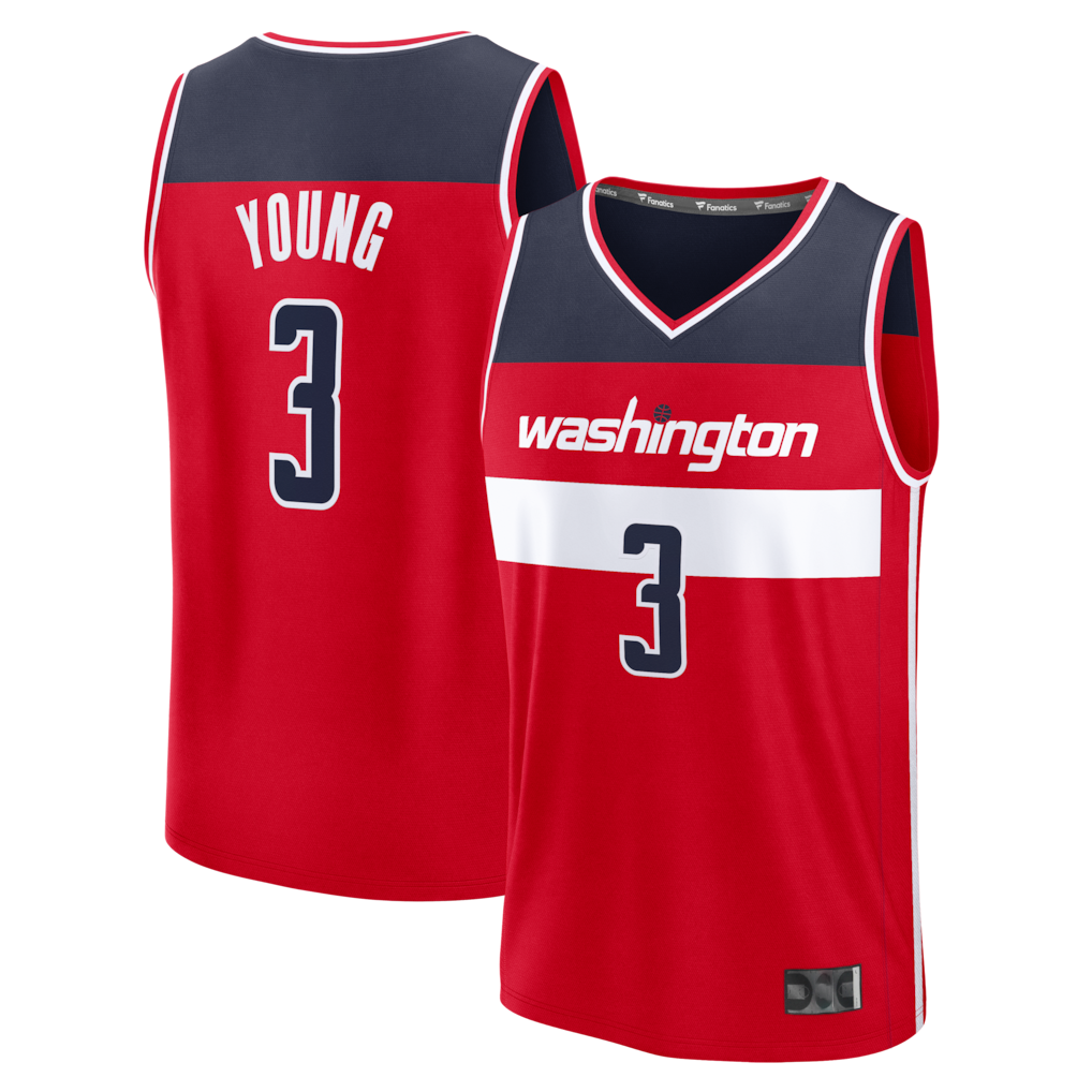 Edoa W.Wizards #3 Trae Young Red Fast Break Jerseys - Icon Edition