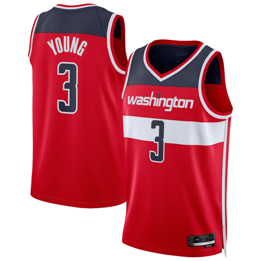 Edoa W.Wizards #3 Trae Young Red Swingman Jerseys - Icon Edition