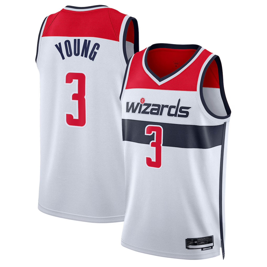 Edoa W.Wizards #3 Trae Young White Swingman Jerseys - Association Edition