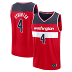 Edoa W.Wizards #4 AJ Dybantsa Red 2026 Draft First Round Pick Fast Break Jersey s- Icon Edition