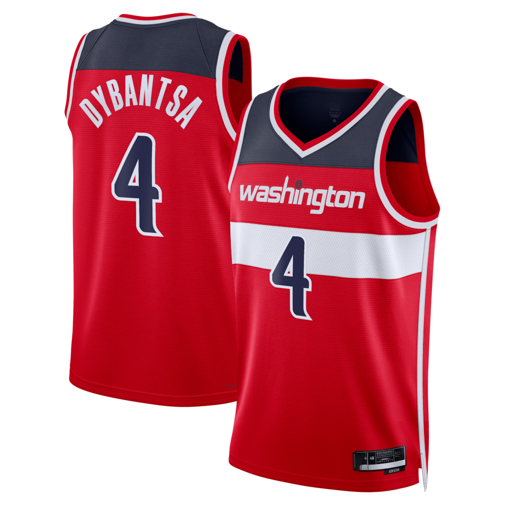 Edoa W.Wizards #4 AJ Dybantsa Red 2026 Draft Swingman Jerseys - Icon Edition