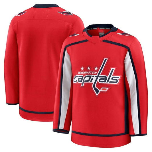 W.Capitals Fanatics Home Premium Jersey - Red Stitched American Hockey Jerseys