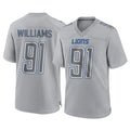 D.Lions #91 Tyleik Williams Player Gray Atmosphere Fashion Home Game Gdoa Stitched Jerseys