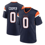 D.Broncos #0 Jonathon Cooper Player Navy Home Game Gdoa Stitched Jerseys