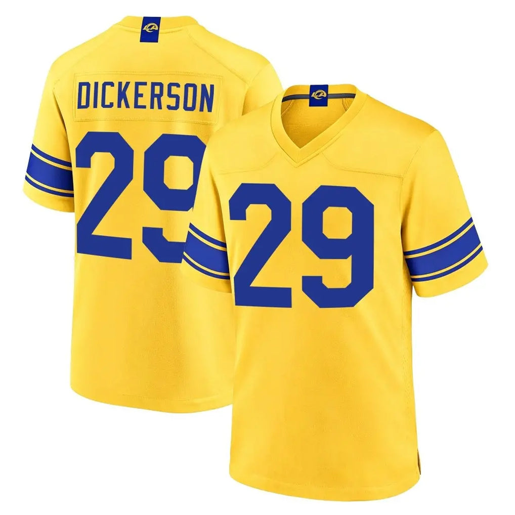 LA.Rams #29 Eric Dickerson Player Gold Classic Sol Home Game Gdoa Stitched Jerseys