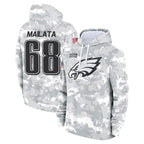 P.Eagles #68 Jordan Mailata Player Arctic Camo Salute to Service Pullover Hoodies Limited Game Gdoa Stitched Jerseys