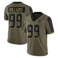 S.Seahawks #99 Leonard Williams Player Olive Salute To Service Limited Game Gdoa Stitched Jerseys