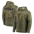A.Falcons #15 Brian Robinson Player Olive Salute to Service Hoodies Gdoa Stitched Jerseys