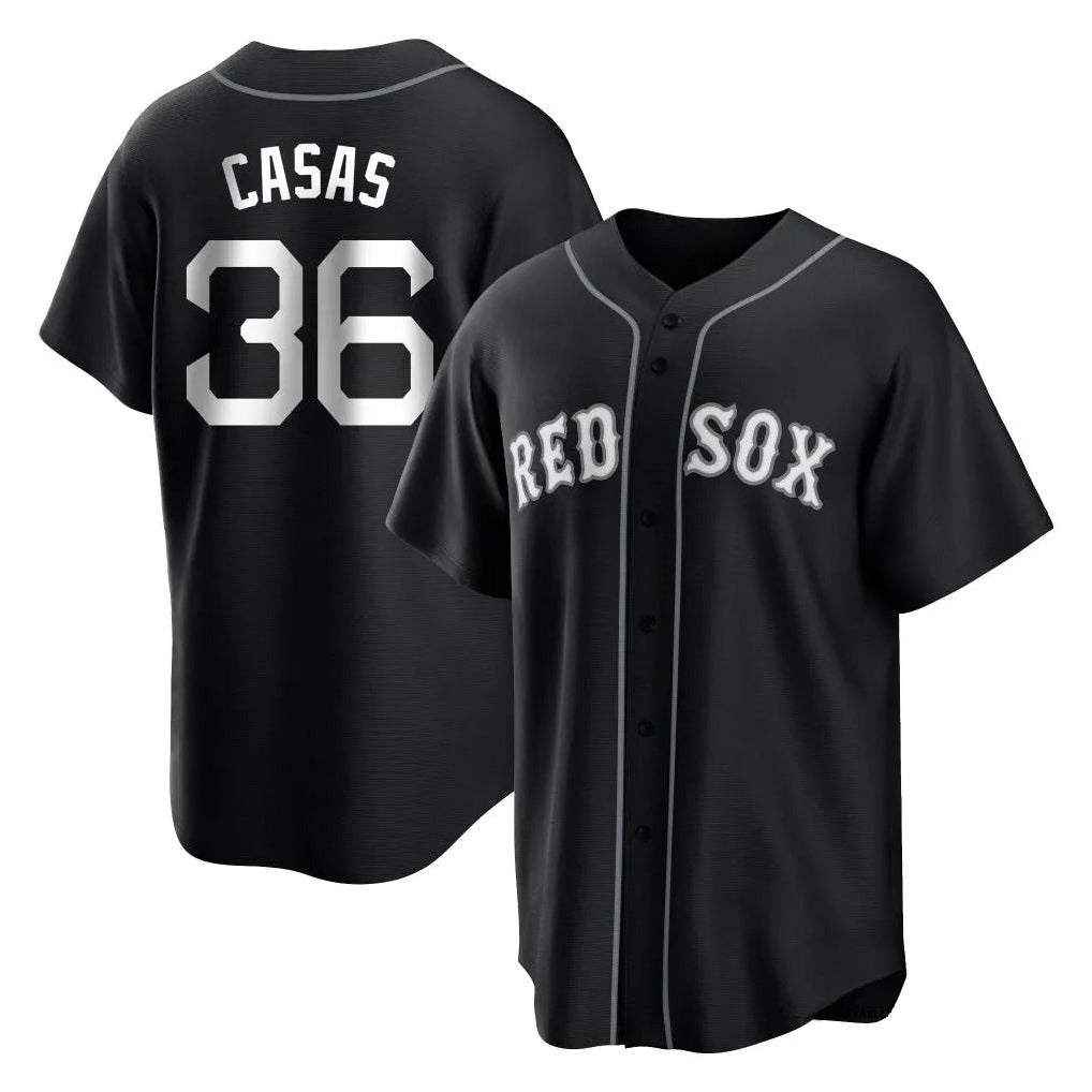 B.Red Sox #36 Triston Casas Player Black Home Game Gdoa Stitched Jerseys