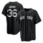 B.Red Sox #36 Triston Casas Player Black Home Game Gdoa Stitched Jerseys